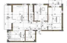 Apartament de lux la 15 minute de Cluj-Napoca! Apartamente 3 camere, 70 mp, incalzire in pardoseala!