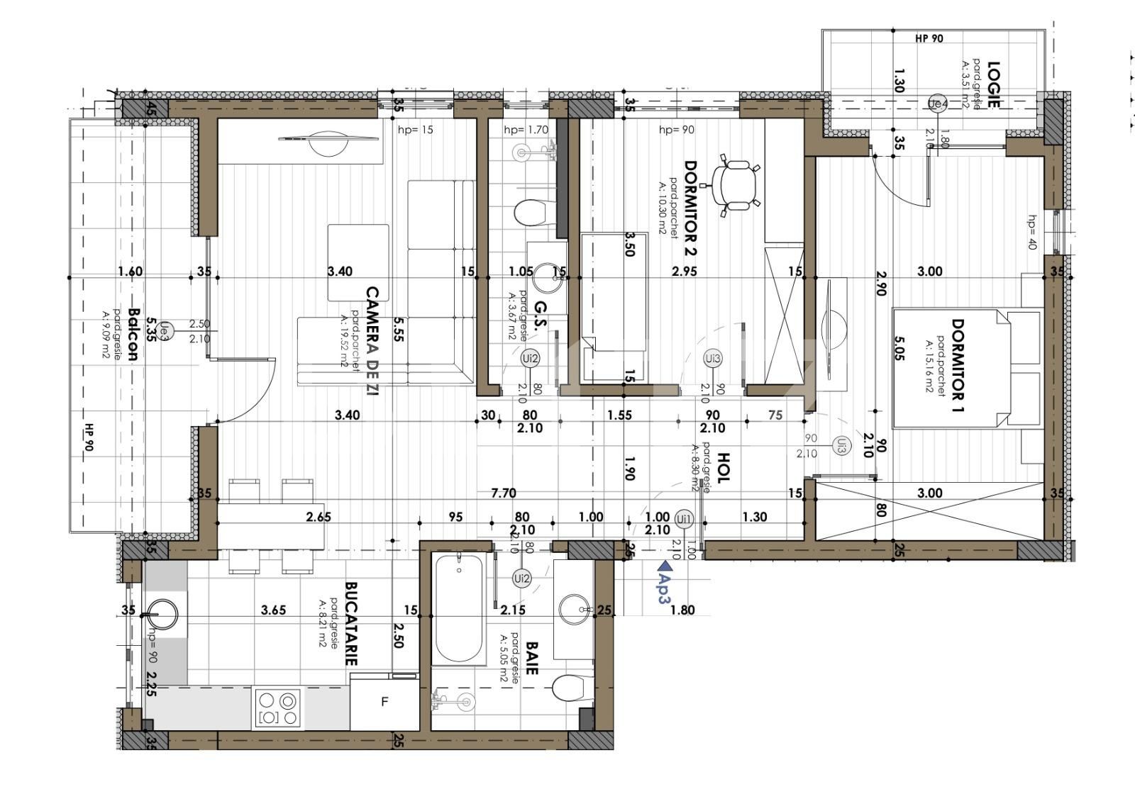Apartament de vânzare 3 camere Apahida - 62129AV | BLITZ Cluj-Napoca | Poza2