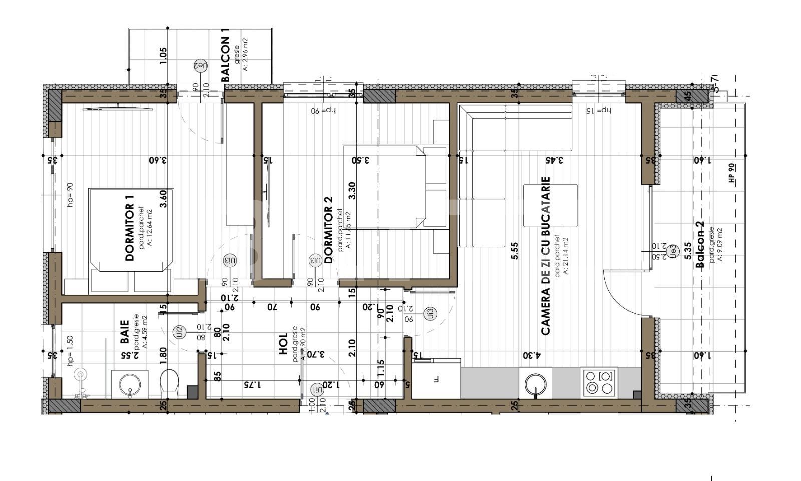 Apartament de vânzare 3 camere Apahida - 62130AV | BLITZ Cluj-Napoca | Poza1