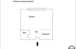 Vanzare 1 camera, 21 mp, zona Real. Loc de parcare inclus!