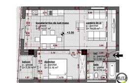 Vanzare apartament 2 camere, decomandat, semifinisat, cu garaj