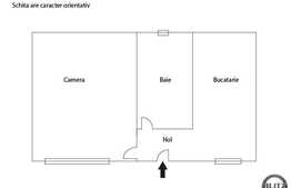 Apartament 1 camera, 30 mp utili, decomandat, zona BRD!