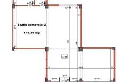 Spatiu comercial semifinisat cu CF, 143 mp, zona Ambient!