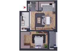 COLUMNA RESIDENCE Apartament 2 camere , 56.96 mp, finisaje de LUX, parcare, intermediar, zona VIVO