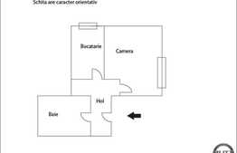 Apartament 1 camera, complet mobilat si utilat, la 5 minute de Gara