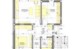 Apartament semifinisat cu CF, 58mp, incalzire in pardoseala, 2 dormitoare, parcare, in Apahida