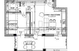Apartament 2 camere, 56 mp, terasa 21.37 mp, semifinisat, zona strazii Oasului