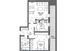 2 camere, 57.06 mp, TERASA de 15.5 mp, decomandat!