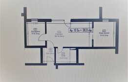 Apartament cu 2 camere si gradina 50mp