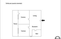 Apartament cu 3 camere, 60 mp, TERASA de 60 mp!