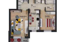 2 camere, 56 mp utili, balcon, finalizare 2023, optional parcare