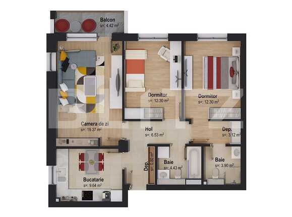 Apartament de vânzare 2 camere Tractorul - 62743AV | BLITZ Brașov | Poza2