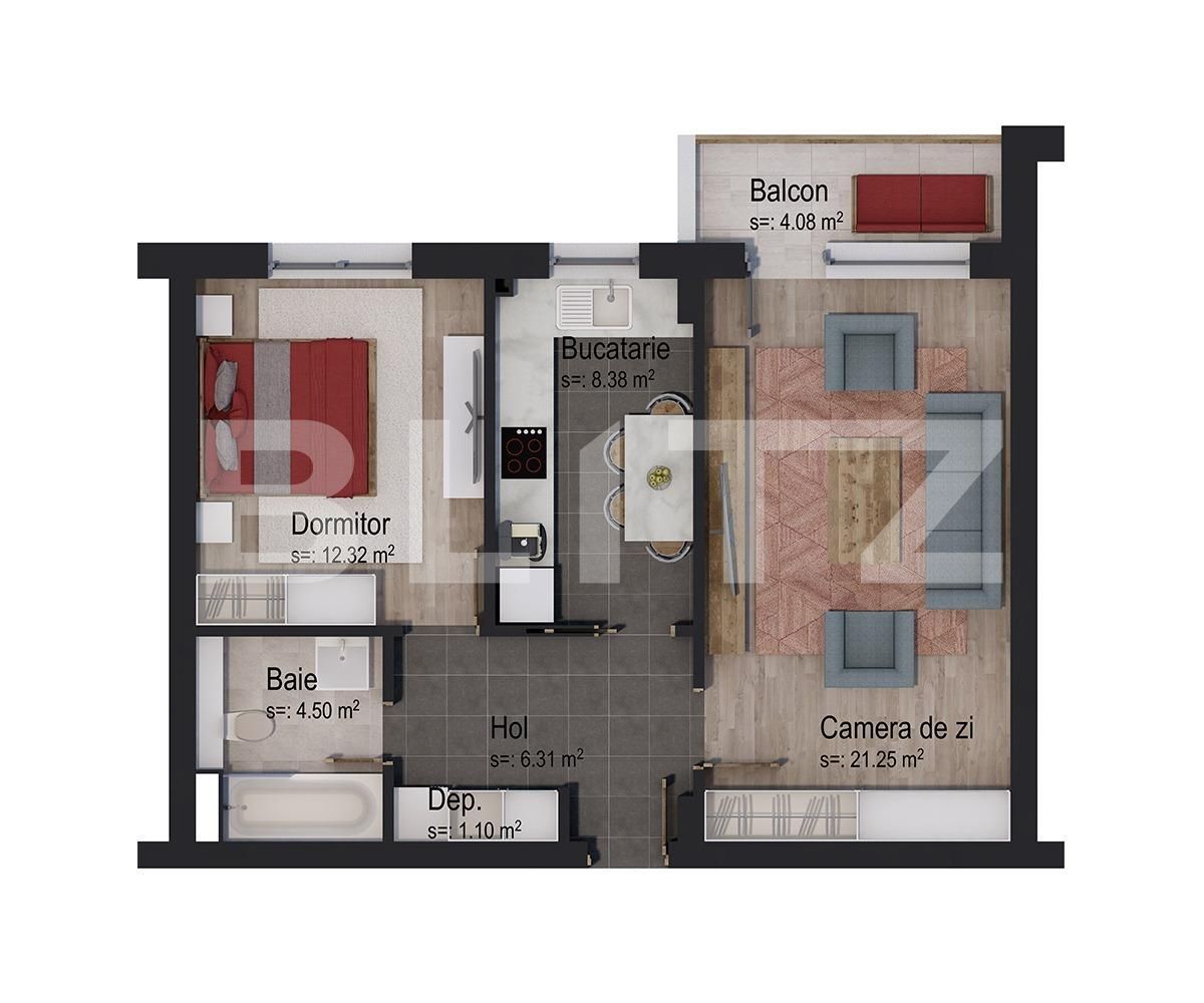 Apartament de vânzare 2 camere Tractorul - 62748AV | BLITZ Brașov | Poza3