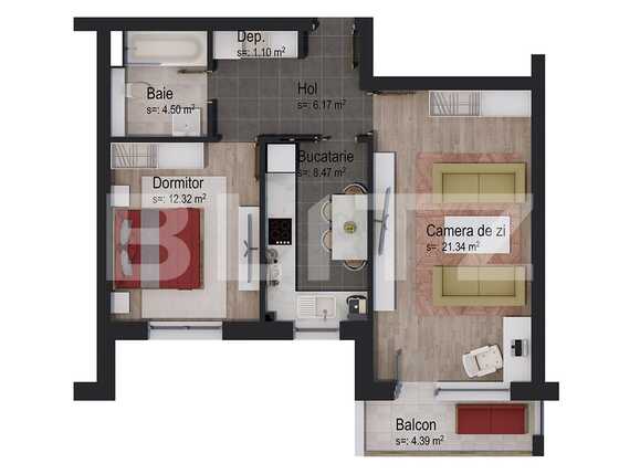 Apartament de vânzare 2 camere Tractorul - 62750AV | BLITZ Brașov | Poza3