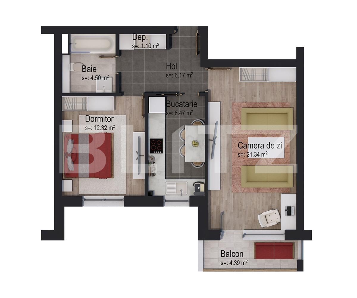 Apartament de vânzare 2 camere Tractorul - 62750AV | BLITZ Brașov | Poza3