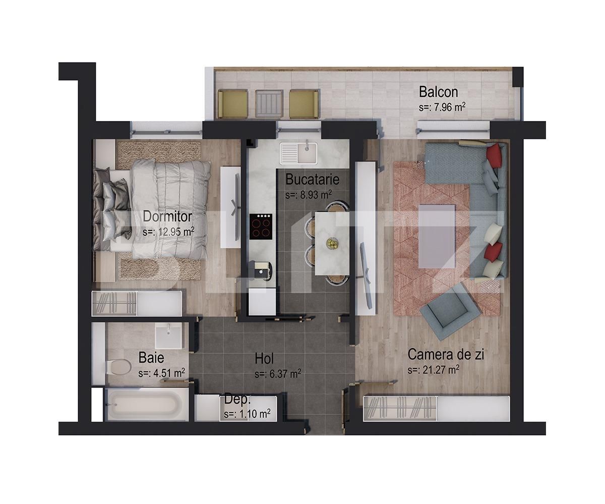 Apartament de vânzare 2 camere Tractorul - 62751AV | BLITZ Brașov | Poza2