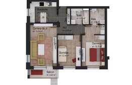 3 camere, 72 mp utili, balcon, optional parcare