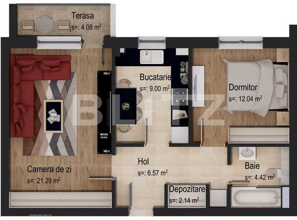 Apartament de vânzare 2 camere Tractorul - 62755AV | BLITZ Brașov | Poza2