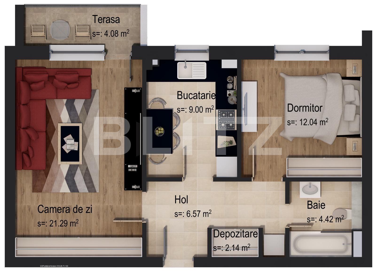 Apartament de vânzare 2 camere Tractorul - 62755AV | BLITZ Brașov | Poza2