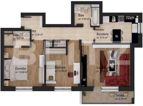 Apartament de vânzare 3 camere Tractorul - 62759AV | BLITZ Brașov | Poza1