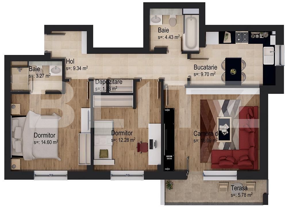 Apartament de vânzare 3 camere Tractorul - 62759AV | BLITZ Brașov | Poza1