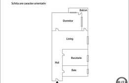 Apartament 2 camere, 57 mp plus 10 mp balcon, la 3 minute de Profi