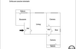 Vanzare 3 camere semidecomandate, 64 mp, zona Casa Radio. Boxa inclusa!