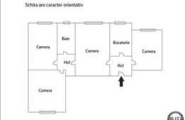 De vanzare apartament 56 mp, 4 camere semidecomandate, zona Bucegi