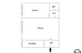 Apartament 2 camere de vanzare, 44.50 mp, zona strazii Baisoara!