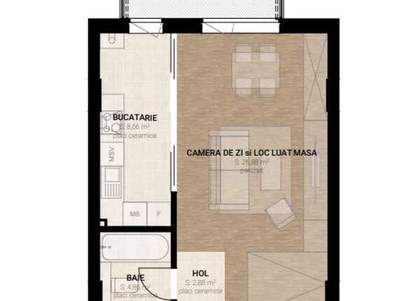 Garsonieră de vânzare Semicentral - 63297AV | BLITZ Cluj-Napoca | Poza2