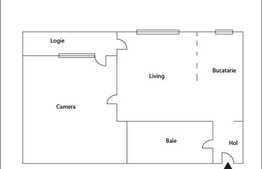 2 camere, 54 mp semifinisat in zona Stadionului