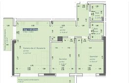 Apartament 3 camere, 2 balcoane 87.5 mp SU, imobil PREMIUM