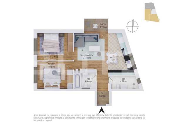 Apartament de vânzare 3 camere Dambul Rotund - 63698AV | BLITZ Cluj-Napoca | Poza2