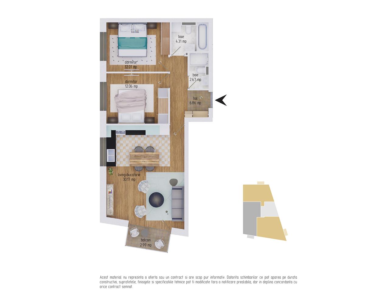 Apartament de vânzare 3 camere Dambul Rotund - 63699AV | BLITZ Cluj-Napoca | Poza1