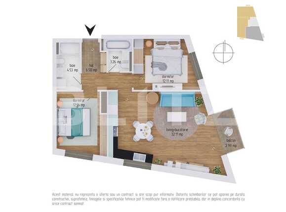 Apartament de vânzare 3 camere Dambul Rotund - 63700AV | BLITZ Cluj-Napoca | Poza2