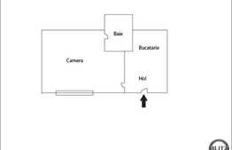 Apartament 1 camera, 34 mp, parcare, zona strazii Traian