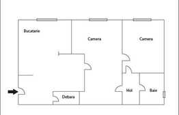 2 camere, 48 mp utili zona strazii Horea, Pret Oportun!