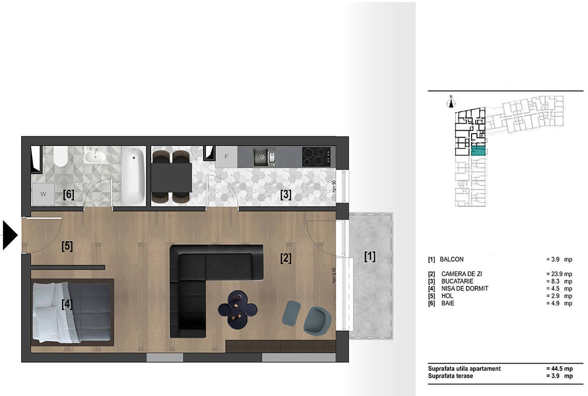 Garsonieră de vânzare Marasti - 64031AV | BLITZ Cluj-Napoca | Poza1