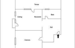 De vanzare 2 camere, 65 mp in zona Calea Baciului