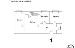 Vanzare 3 camere, 54,35 mp utili, semidecomandat, bloc reabilitat termic!