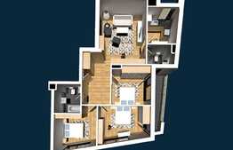 Apartament 4 camere, semifinisat, Zona Parcului Central