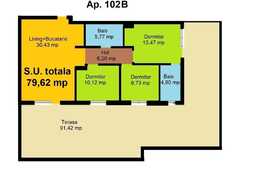 Apartament modern, la cheie, 4 camere, terasa 92mp, zona VIVO