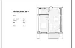 2 camere, etaj intermediar, 39.13 mp, semifinisat, zona Petrom