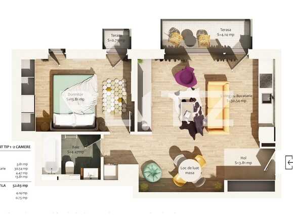 Apartament de vânzare 2 camere Marasti - 64499AV | BLITZ Cluj-Napoca | Poza1