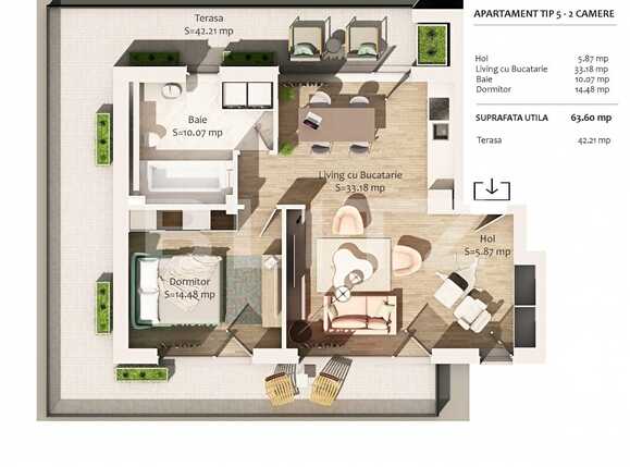 Apartament de vânzare 2 camere Marasti - 64508AV | BLITZ Cluj-Napoca | Poza1