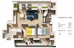 Apartament 72 mp, 2 terase generoase, intr-un ansamblu rezidential premium