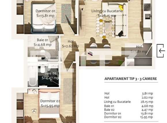 Apartament de vânzare 3 camere Marasti - 64512AV | BLITZ Cluj-Napoca | Poza1