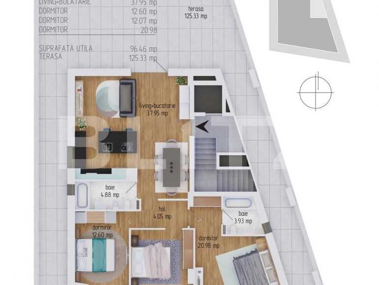 Apartament de vânzare 4 camere Dambul Rotund - 64782AV | BLITZ Cluj-Napoca | Poza1