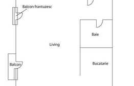 Vanzare 1 camera, 36 mp, semifinisat, Pret OPORTUN