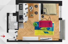 Apartament cu o camera , 36 mp, etaj intermediar 